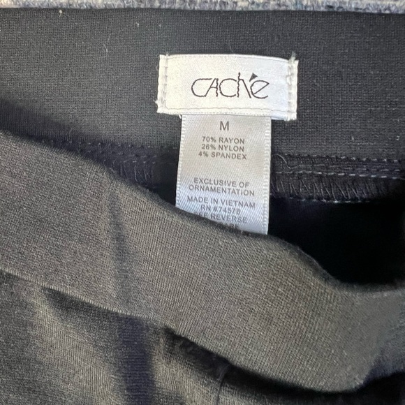 Caché black legging pants with button details - Picture 3 of 4
